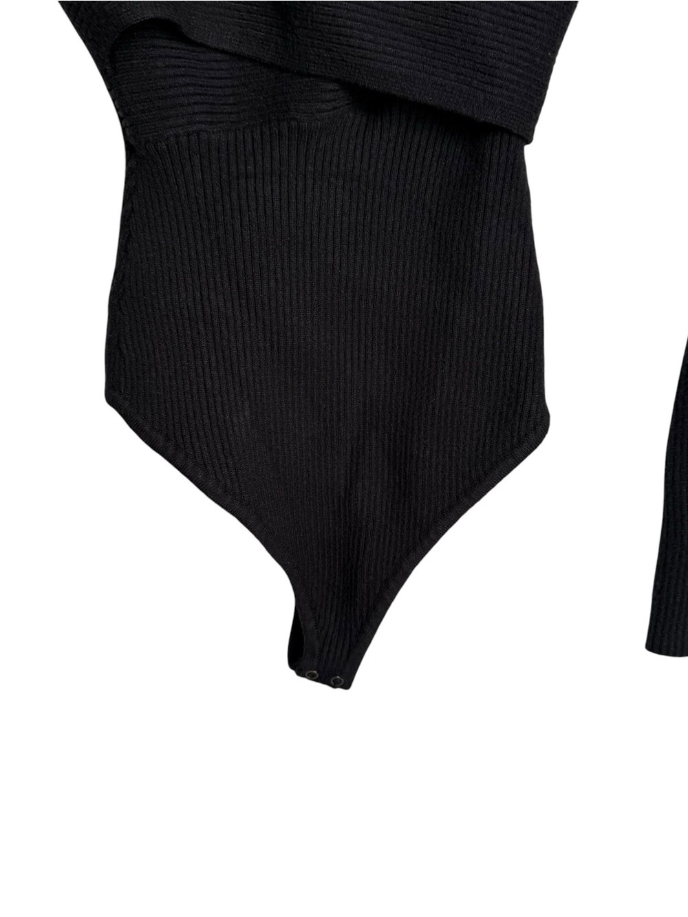 Abercrombie & Fitch LuxeLoft Wrap
Bodysuit Size XS Black Ribbed Knit Long Sleeve - Picture 8 of 11